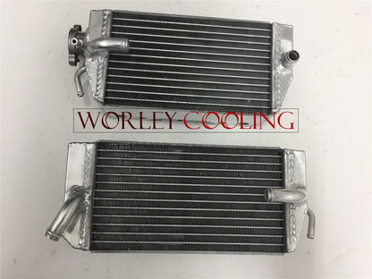 Aluminum Radiator + Blue Silicone Hose for Honda CRF450R (2002-2004)