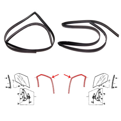 Rear Weatherstrip Glass Run Channel Seal for Honda City Fit Aria Sedan 2002-2008