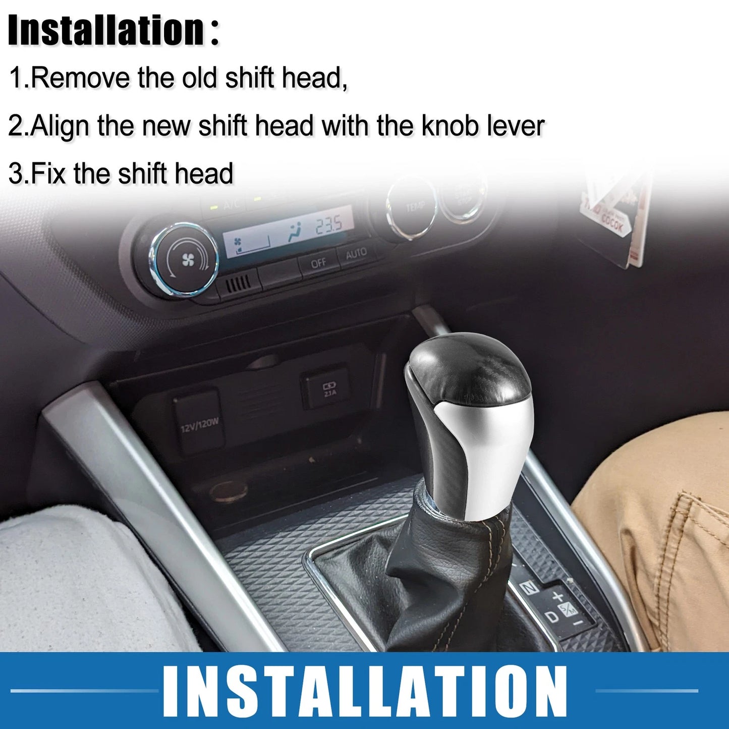 Automatic Gear Shift Knob for Toyota Tacoma 2016-2022 Carbon Fiber Pattern