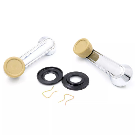 Chrome Door Handle Beige x2 for Toyota Corolla KE20 KE25 DX SR5 Wagon 1970-1978