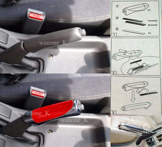 1 x Universal HandBrake Cover Red ABS for Honda Jazz (2001-2008)