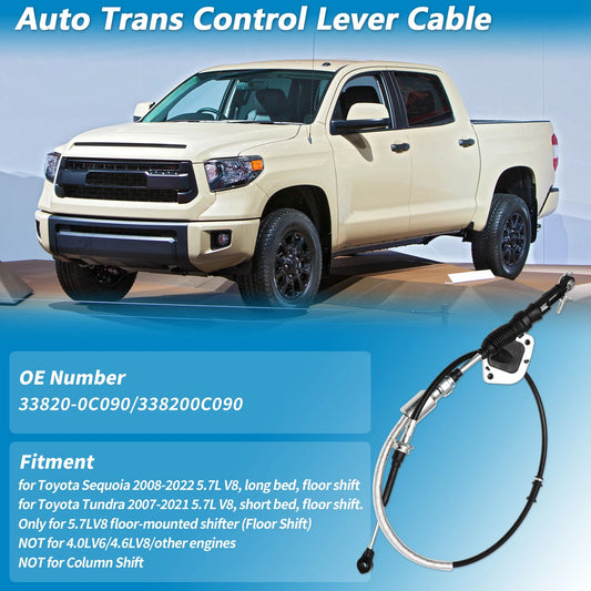 Auto Trans Gear Shift Cable for Toyota Sequoia, Tundra (2000-2023)