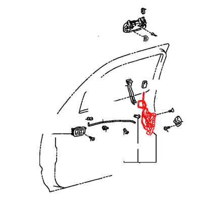 Front Door Lock Latch Set for Toyota Hilux 1997-2005