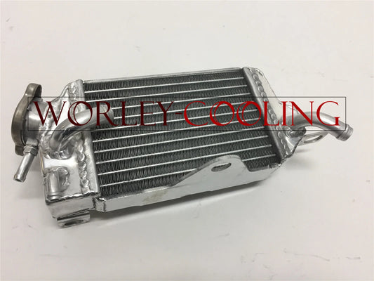 Aluminum Radiator + Blue Hoses for Kawasaki KX125 (1990-1991)