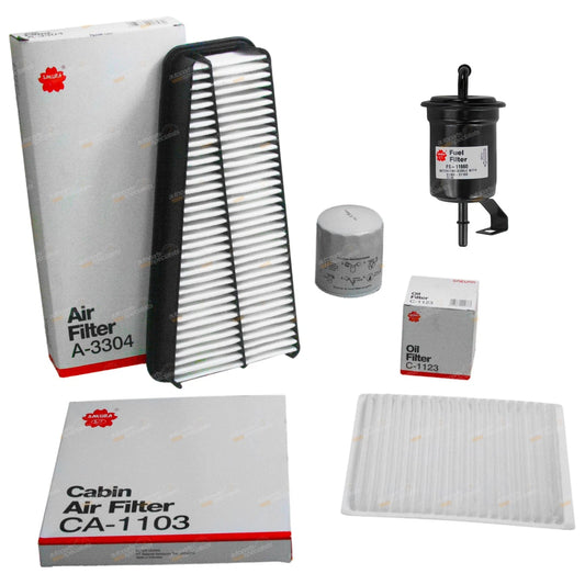 Air Oil Fuel & Cabin Filter Service Kit for Toyota Prado GRJ120 V6 4.0L