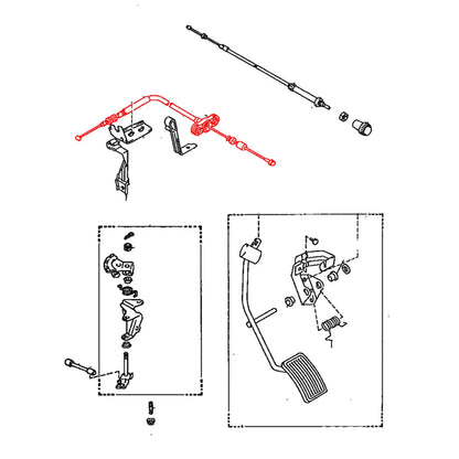 Throttle Cable for Toyota Hilux LN85 LN107 LN110 LN111 1990