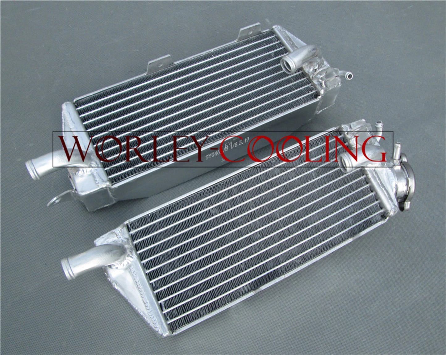 Aluminum Radiator + Blue Hose for Husqvarna AE/CR/WR/XC 400/430/500 (1984-87)