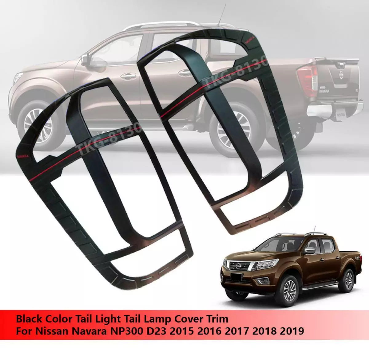 Tail Light Cover Black for Nissan Navara NP300 (2015-2019) – Exclusive ...