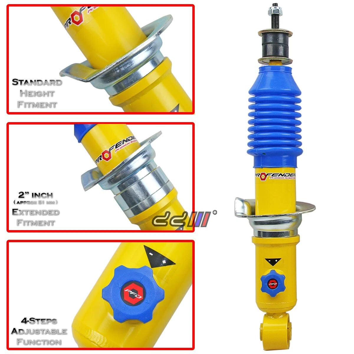 Comp Shocks Np300 4 x Profender 4 Step Shocks for Nissan Navara D40/NP300 D23 (2005-2023 ...