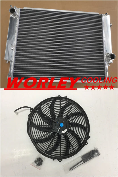 Aluminum Radiator + Fan for BMW E36 M3/Z3/325TD/320/323/328 (1992-1999)