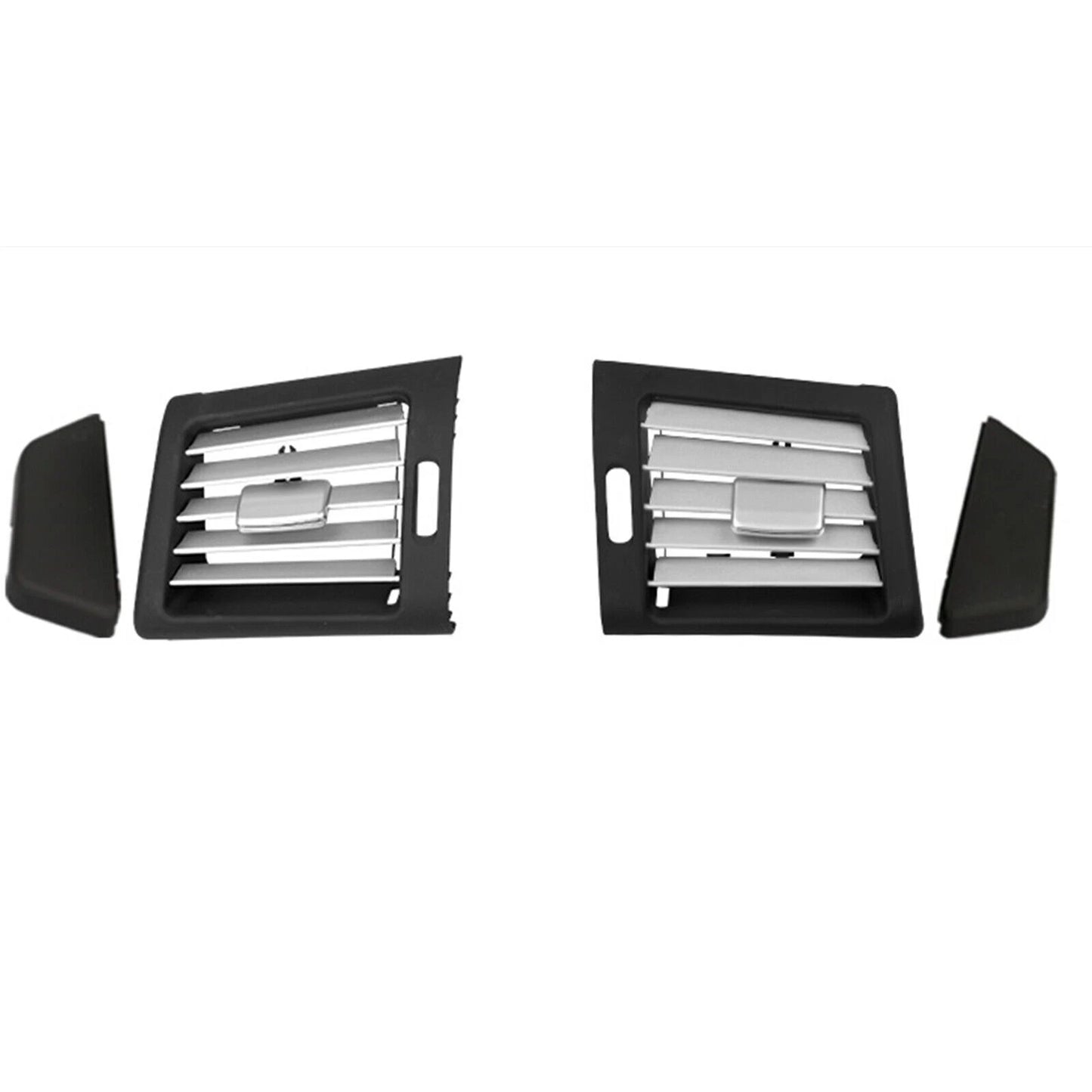 2 x schwarze A/C-Luftauslass-Entlüftungsabdeckungen für Benz R-Klasse R300 R350 (2006–2017)