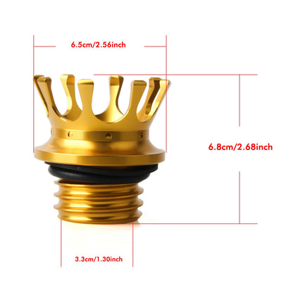 1 x Gold Gas Cap Cover for Harley Softail, Dyna, Road King