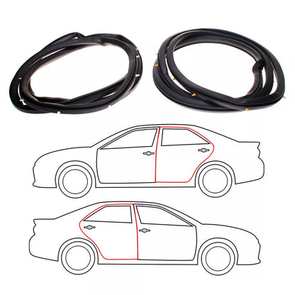 Rear Door Weatherstrip for Honda Civic Sedan 1992-1994