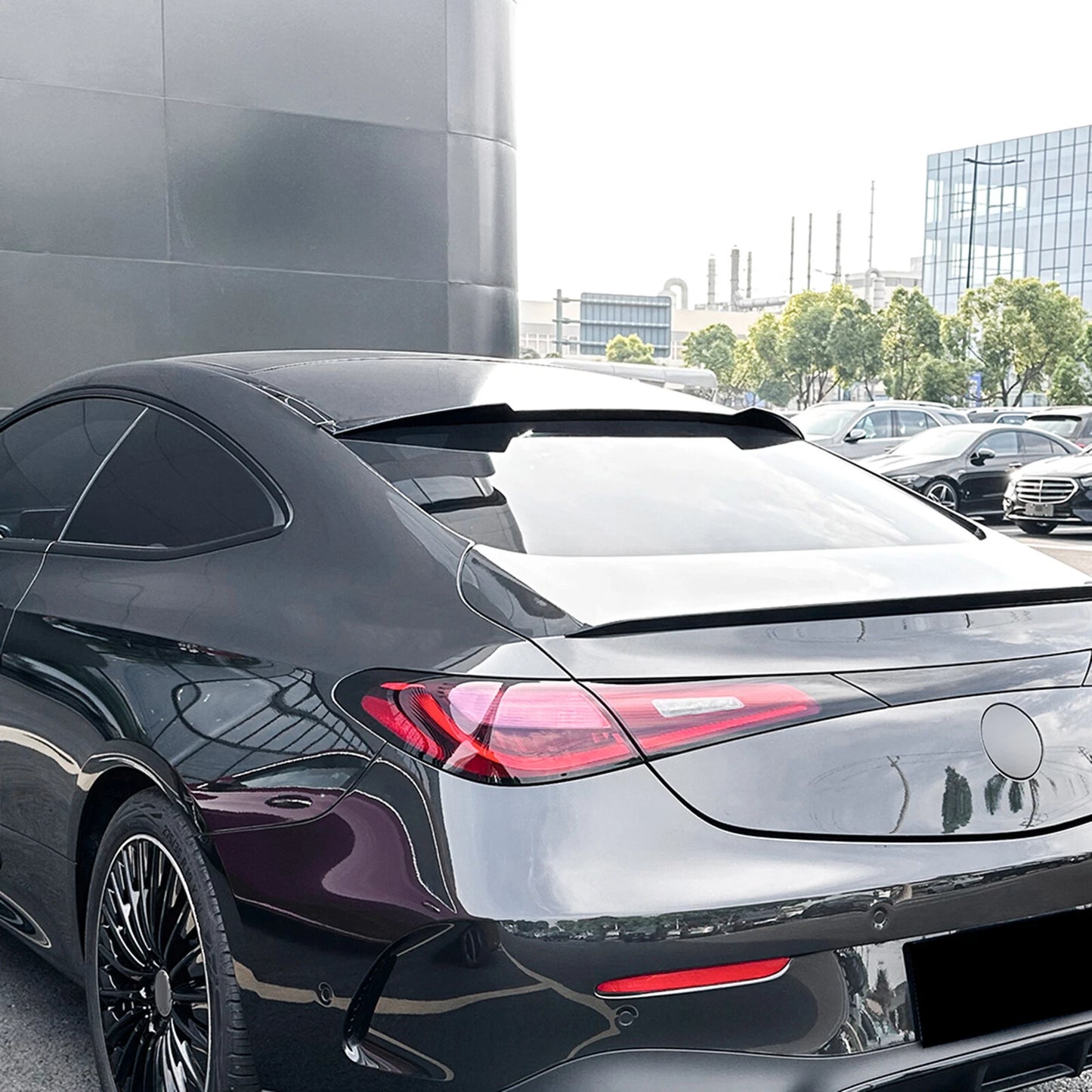 1 x Gloss Black Rear Boot Spoiler Lip for Mercedes Benz CLE Coupe (2024)