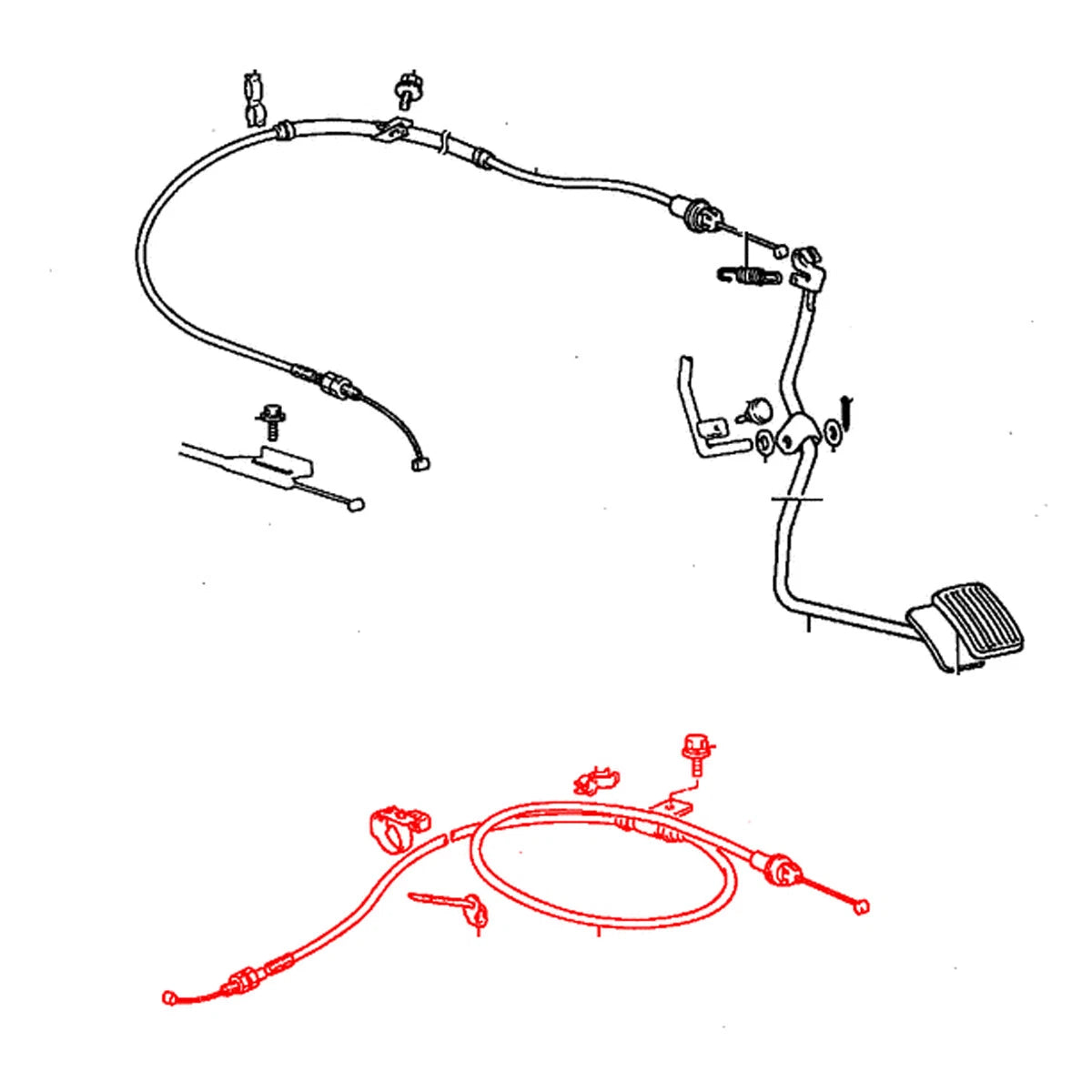 Throttle Cable for Mitsubishi Mirage Lancer Fiore Van 1985-1991