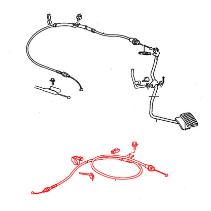 Throttle Cable for Mitsubishi Mirage Lancer Fiore Van 1985-1991