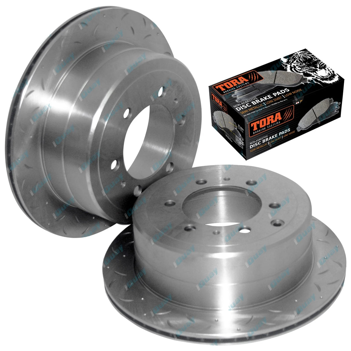 Disc Rotor Hzj80 Rear 2 Rear Disc Rotors Drilled + Slotted + Brake Pads for FJ80 HDJ80 HZJ80 ...