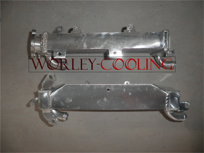 Aluminum Radiator + Black Hose for Husqvarna AE/CR/WR/XC 400/430/500 (1984-1987)
