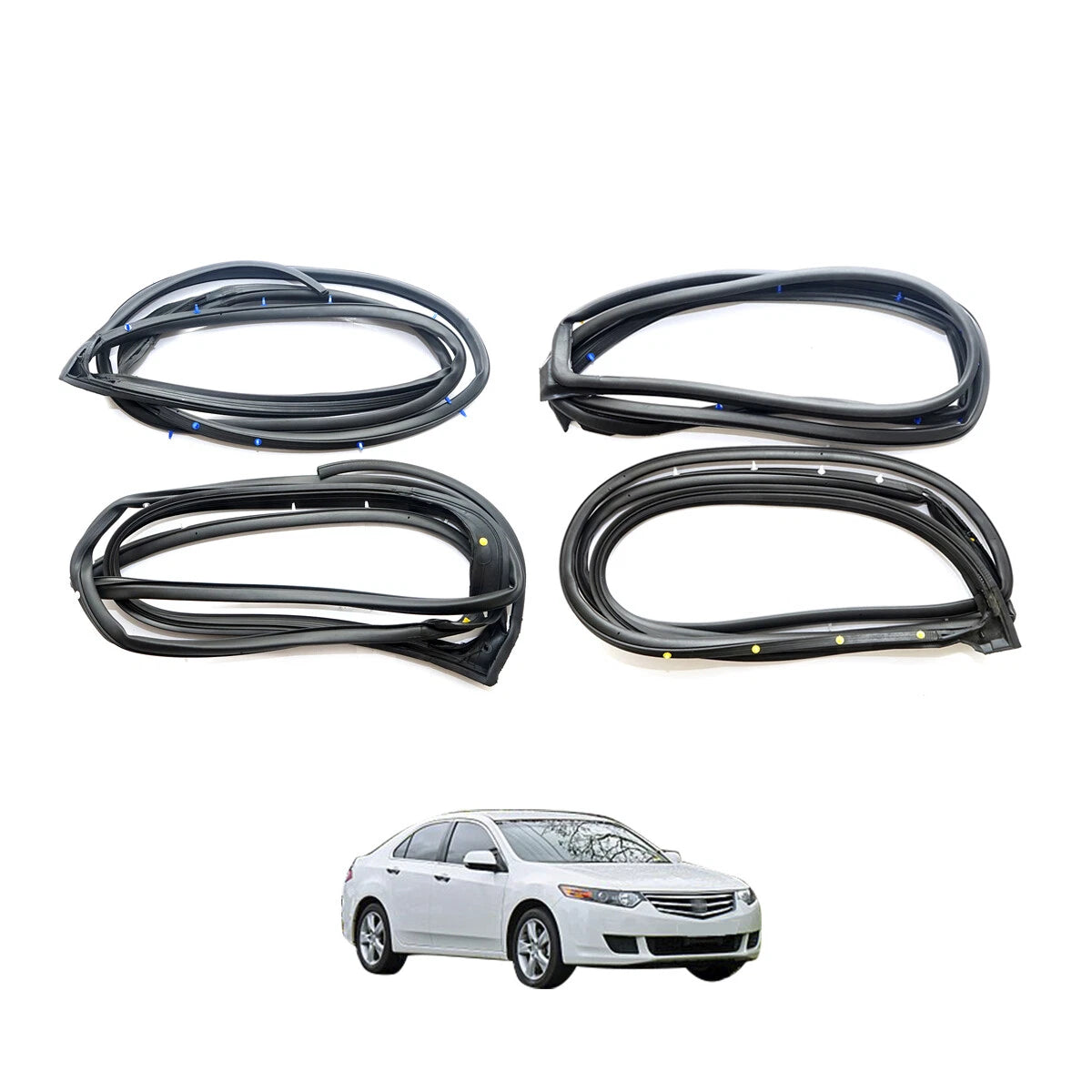 Front Rear Door Weatherstrip Rubber for Honda Accord Sedan CP1 CP2 CP3 2007-2012