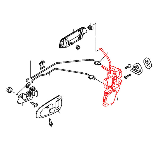 Front Door Lock Latch x2 for Mitsubishi Triton L200 Strada 1996-2006