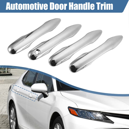 Automotive Door Handle Covers for Toyota Camry (2018-2023) Chrome Silver Tone