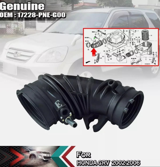 Air Intake Hose for Honda CR-V RD4 RD5 Stream RN3 2.0L K20A (2001-2006)