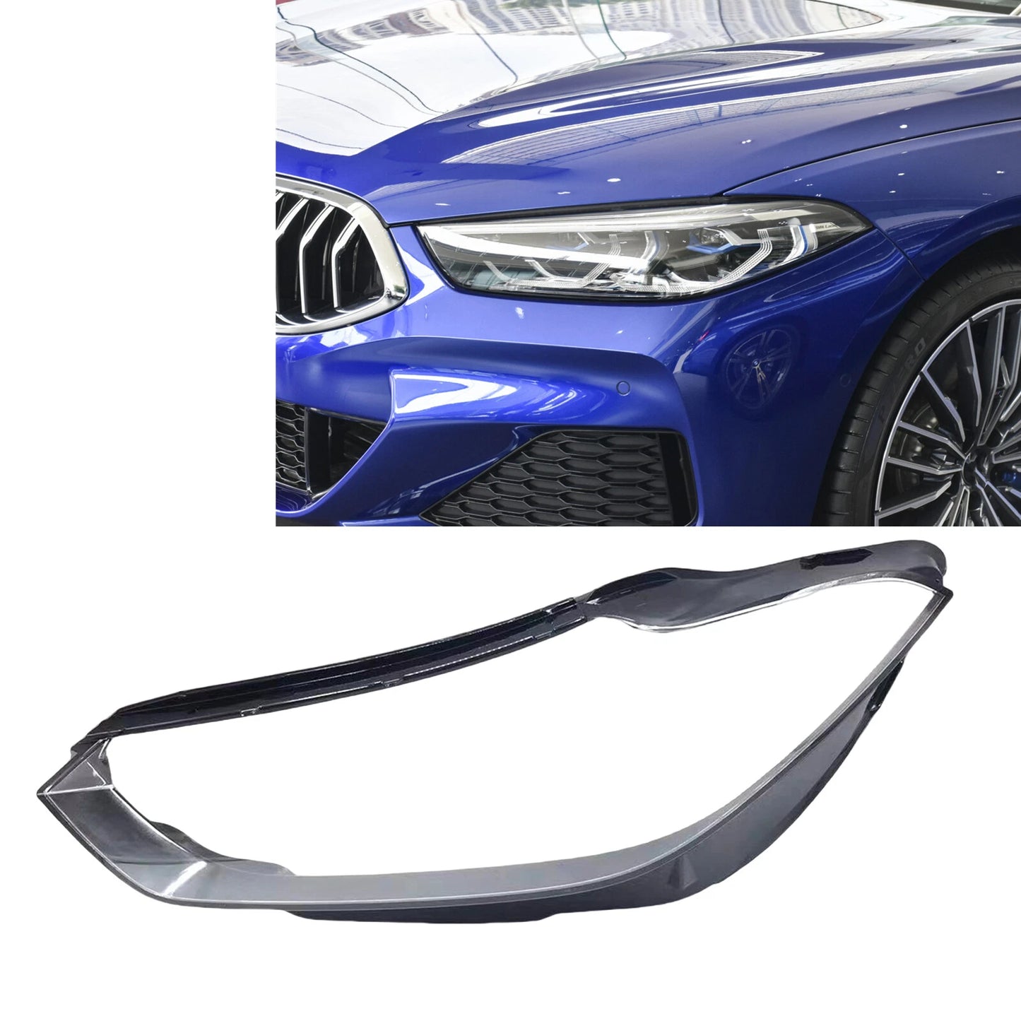 1 x Front Left Headlight Lens Cover for BMW 8 Series G14 G15 G16 (2019-2024)