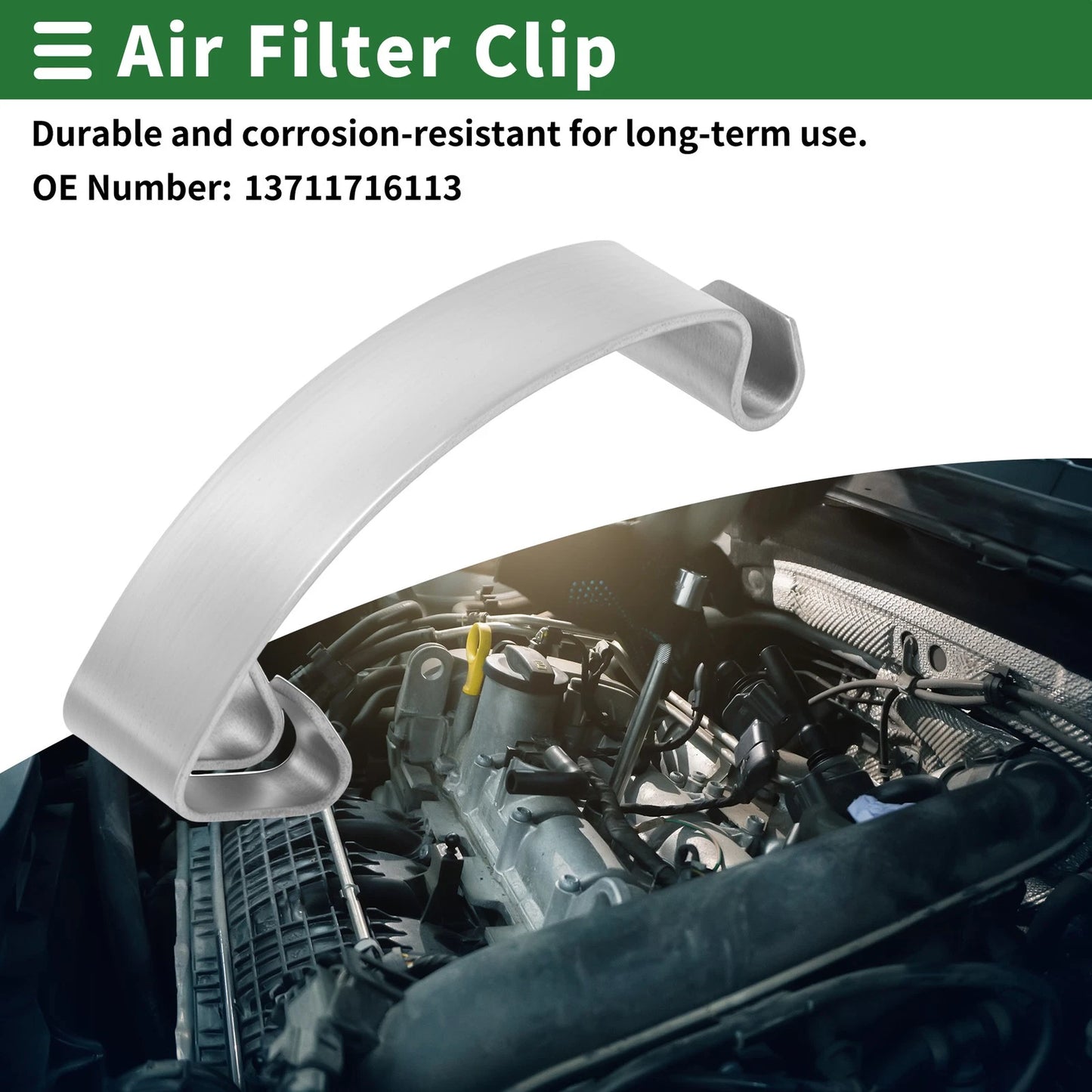 Air Filter Housing for BMW 114d (2013-2015) - Silver Tone, 1 x Piece
