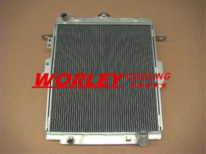 Aluminum Radiator + BLACK Hose for Landcruiser HDJ78 HDJ79 HZJ78 HZJ79 (1990-2007)
