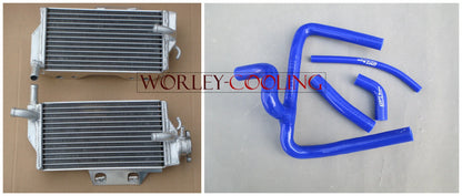 Aluminum Radiator + Blue Y Silicone Hose for Honda CR250 CR250R (2005-2007)