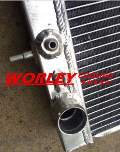 Aluminum Radiator + Blue Hose for Nissan R33 R34 GT GTT GTR (1995-2002)