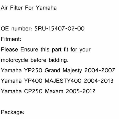 Air Filter for Yamaha YP 250 400 R Majesty X-Max (2004-2013)