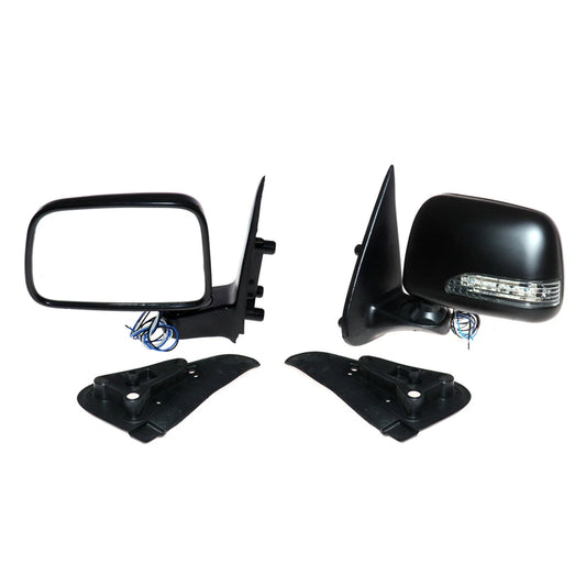 x2 Black LED Door Wing Mirrors for Toyota Hilux2005-2015