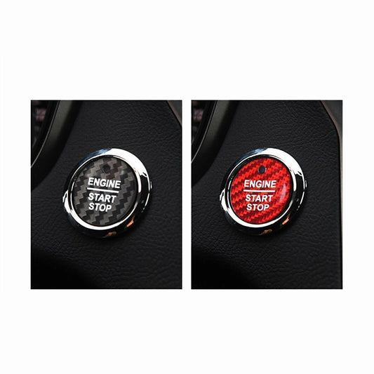 1 x Carbon Fiber Engine Button Cover for Ford F150, Explorer, Mondeo (2016-18)