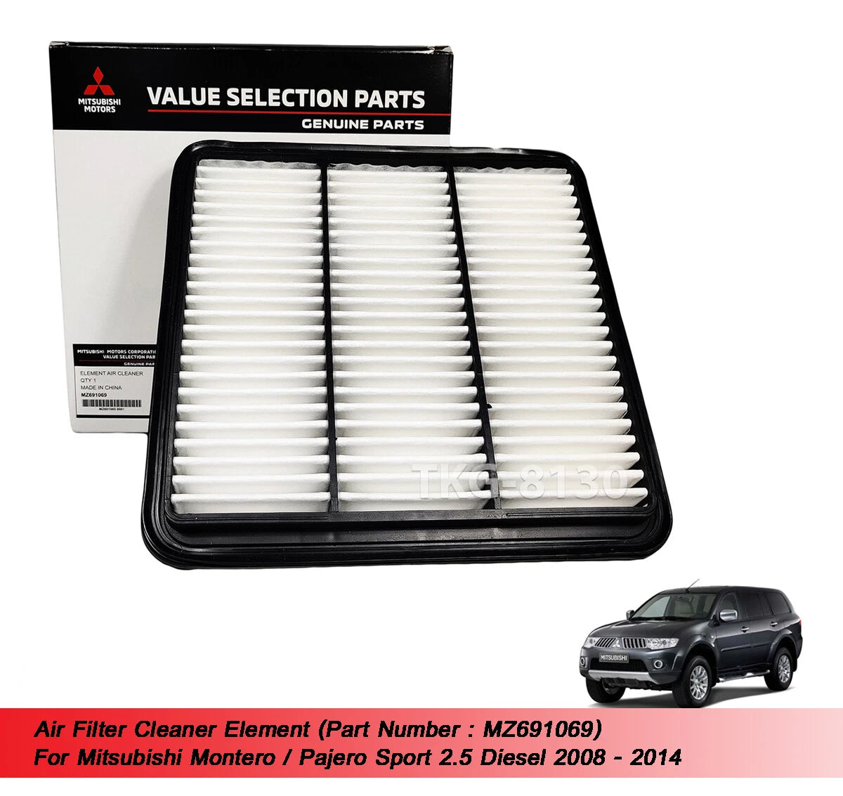 Air Filter for Mitsubishi Montero Pajero Sport 2.5 Diesel (2000-2006)