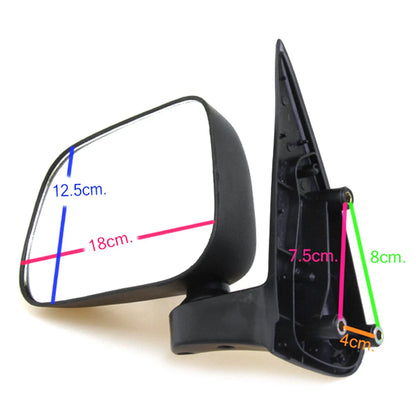 Black Manual Door/Wing Mirror for Toyota Hilux D4D 2.5TD 2001-2005