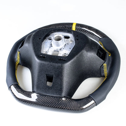 Carbon Flat Bottom Leather Steering Wheel for Chevrolet Camaro (2012-2015)