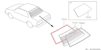 Rear Windshield Rubber for Datsun Sunny/Laurel/Spirit/Tsuru B11