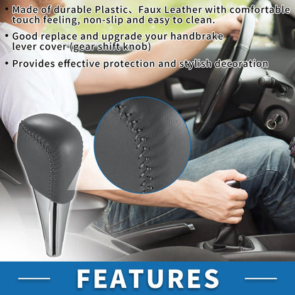 Automatic Gear Shifter Knob for Toyota Camry 2007-2014 - Gray Faux Leather