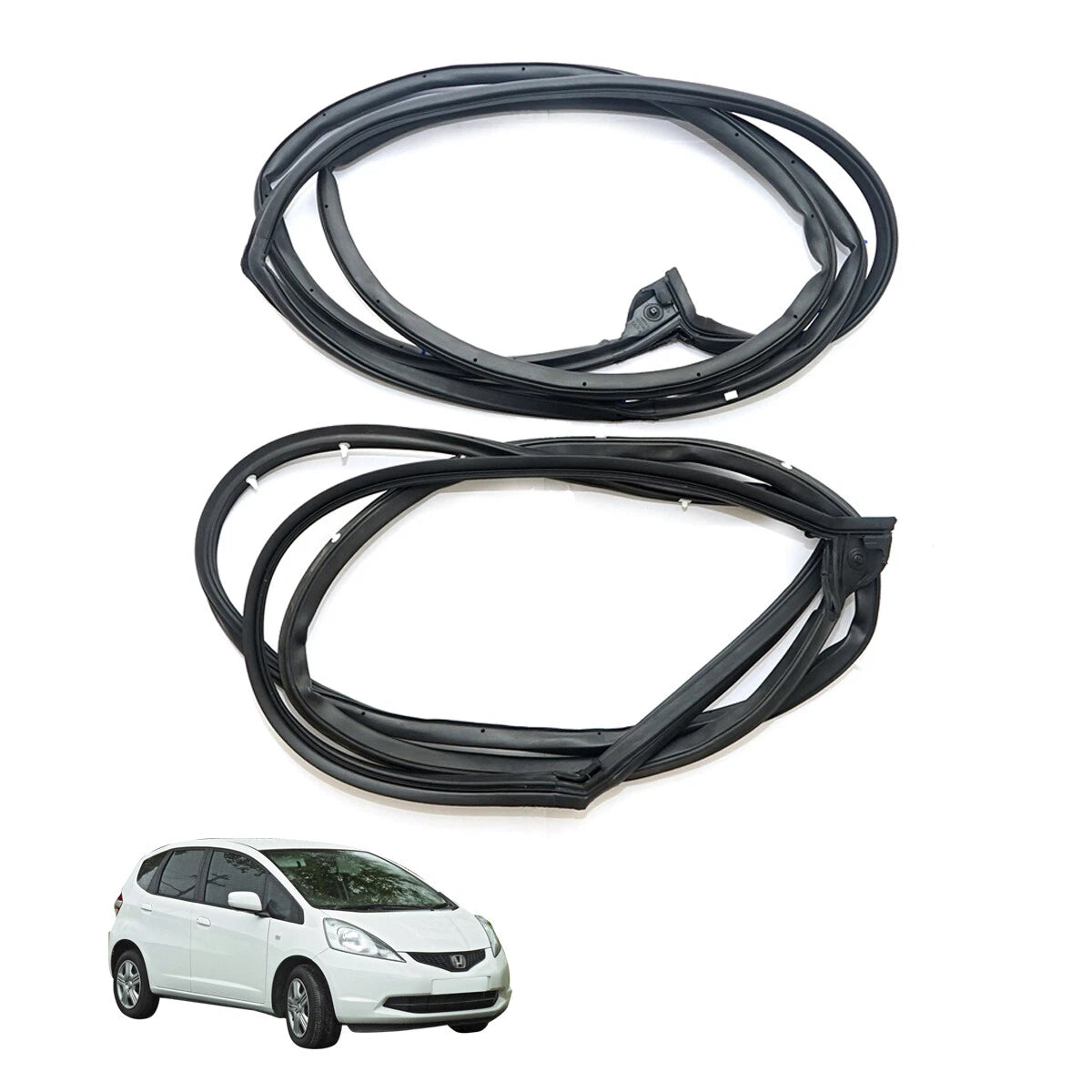 Front Door Weatherstrip Seal Set for Honda Fit Jazz 5D 2007-2014