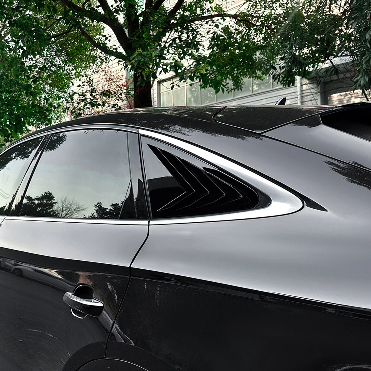Gloss Black Rear Window Louver Cover for Audi Q5 (2018-2024 ...