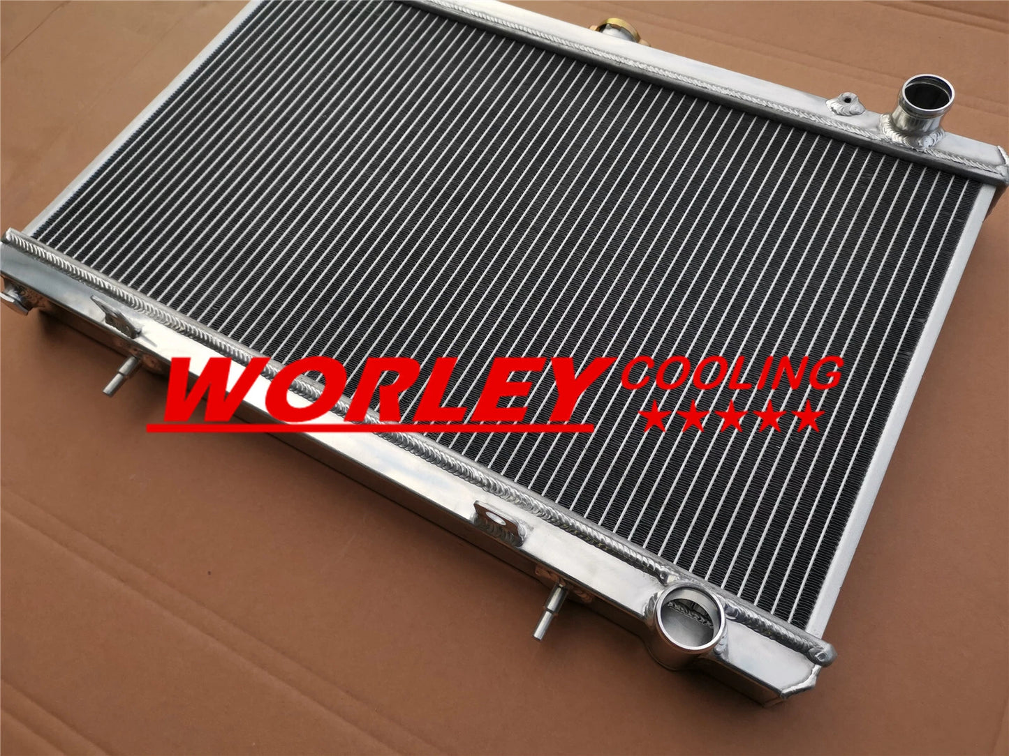 Aluminum Radiator + Blue Silicone Hose + Shroud for Silvia S13 (1988-1994)