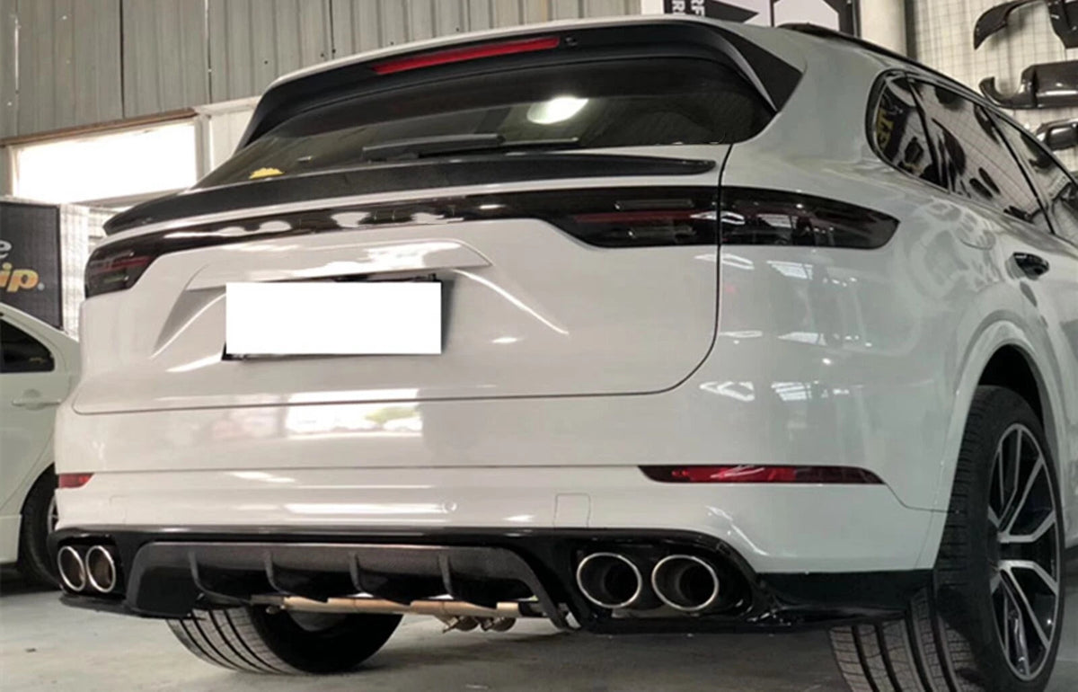 Rear Boot Spoiler Lip for Porsche Cayenne Coupe (2018-2022) Carbon Fib ...