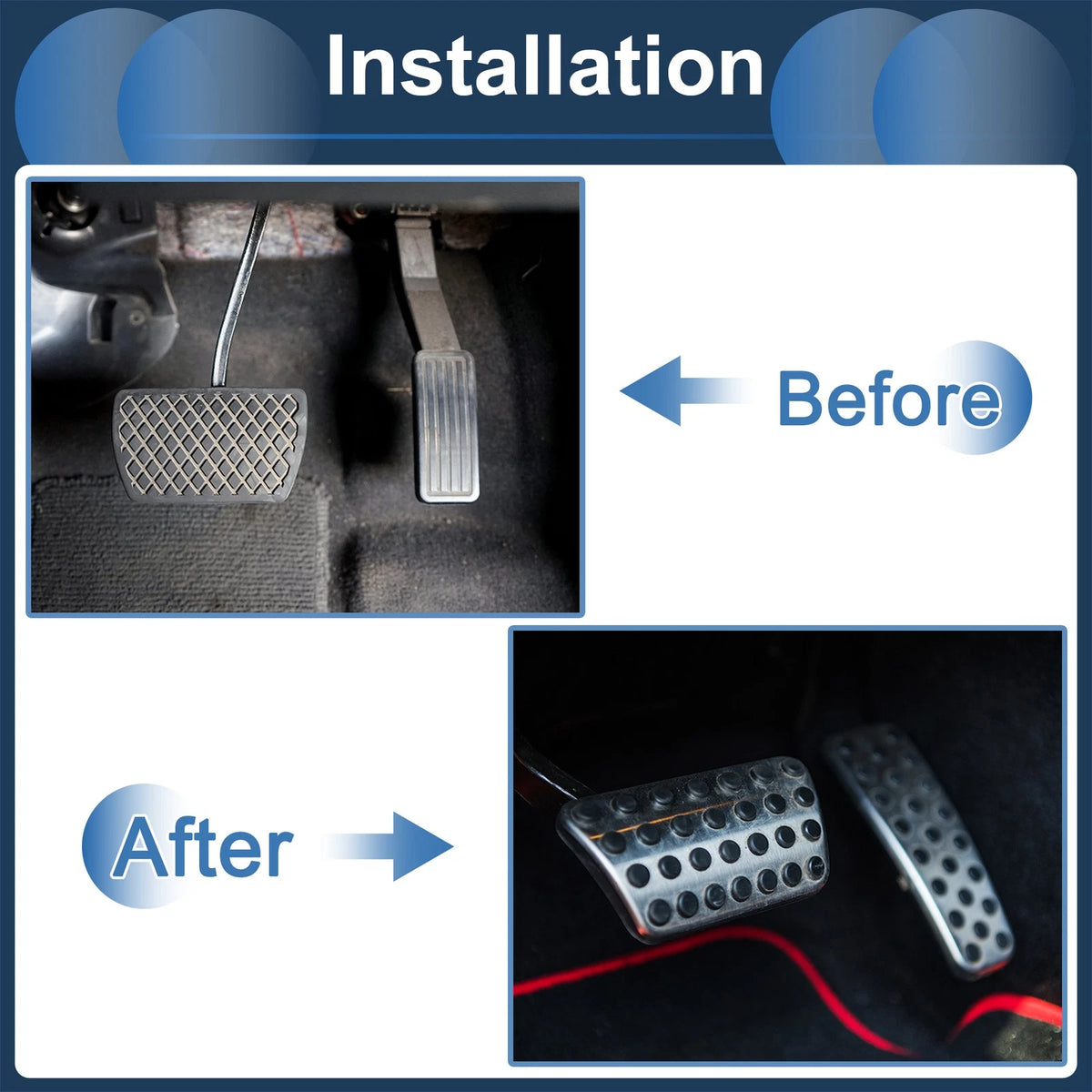 Automatic Foot Accelerator Pedal Covers for Ford Ranger 2024 Red ...