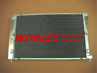 Aluminum Radiator + Blue Silicone Hoses for Ford AU Falcon 4.9L V8 (98-02)