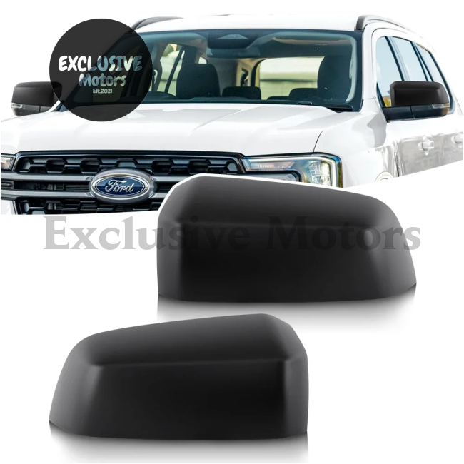 Side Rearview Mirror Cover Cap Trim For Ford Ranger Next Gen (2022-2024) & Everest (2023 + ) -