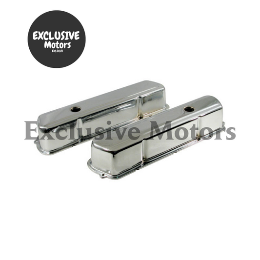 Tall Chrome Steel Valve Covers for Holden 253/308 (1969-1985)