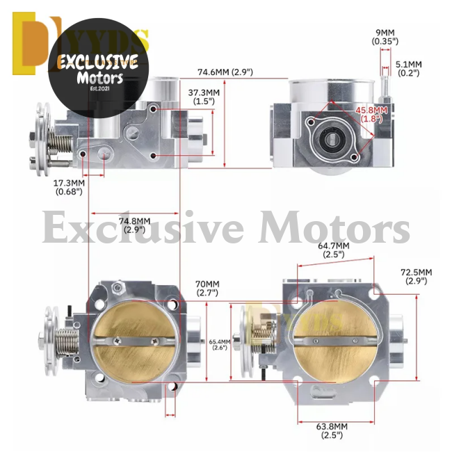 Throttle Body For Honda/Acura K-Series Engines (K20 K24 K24A2 K20Z3)