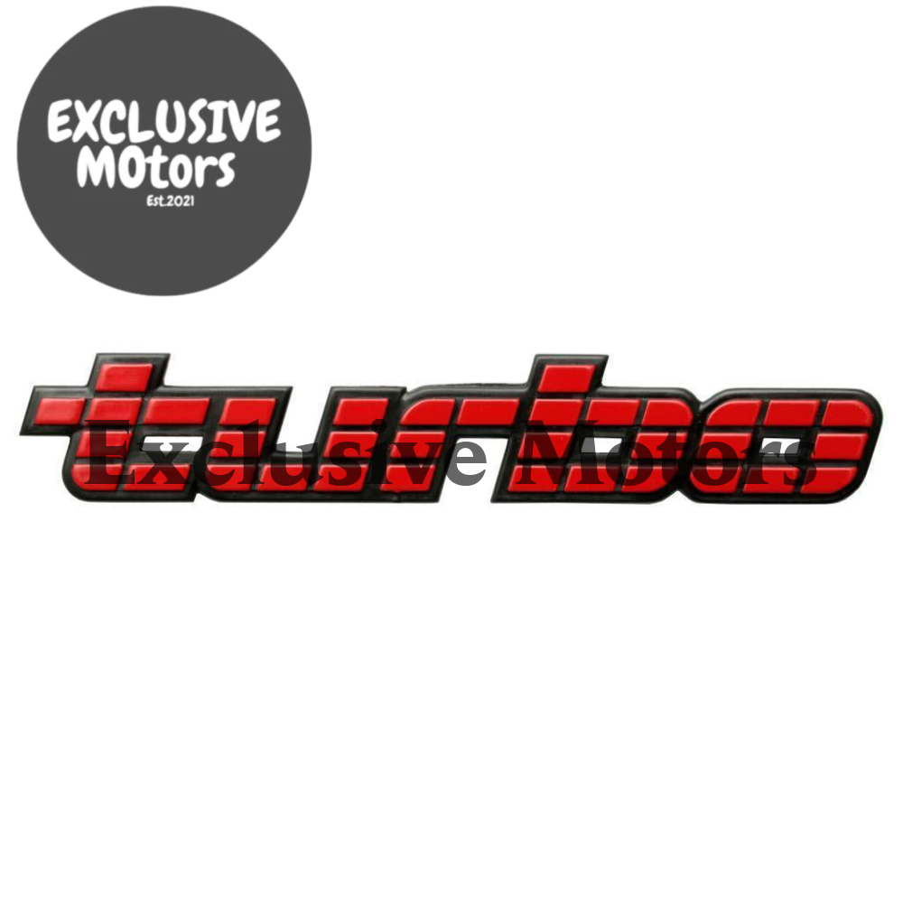 TURBO BADGE for VL EXCLUDING CALAIS (RED) - HOLDCOM AUTO PARTS