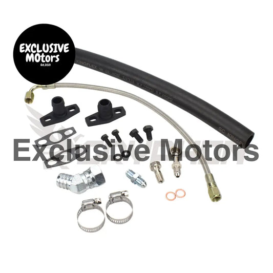 Turbo Oil Feed Return Line Kit Mitsubishi 4g63t Evo 4~9 Garrett Gt30r Gt35r